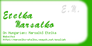 etelka marsalko business card