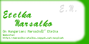 etelka marsalko business card